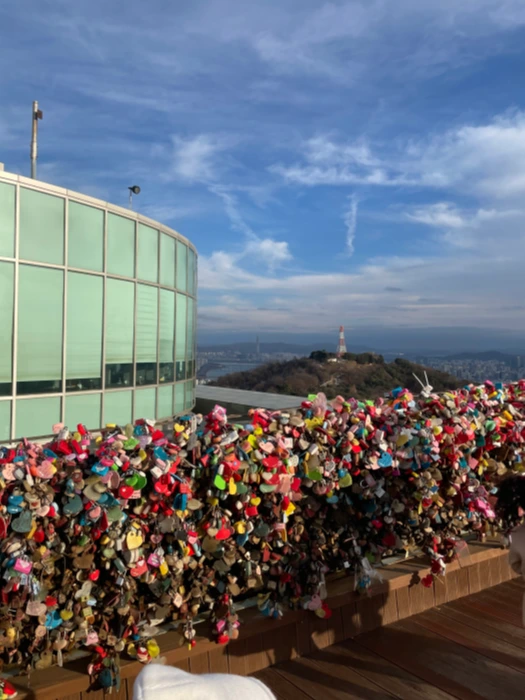 Up Namsan on a clear day, enjoying a refreshing beer! — photo 2